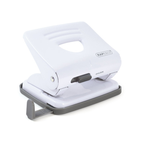 Rapesco 1399 Perforatrice à 2 Trous en Métal 825, Capacité de 25 Feuilles, Blanc
