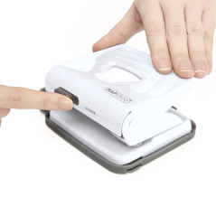 Rapesco 1399 Perforatrice à 2 Trous en Métal 825, Capacité de 25 Feuilles, Blanc
