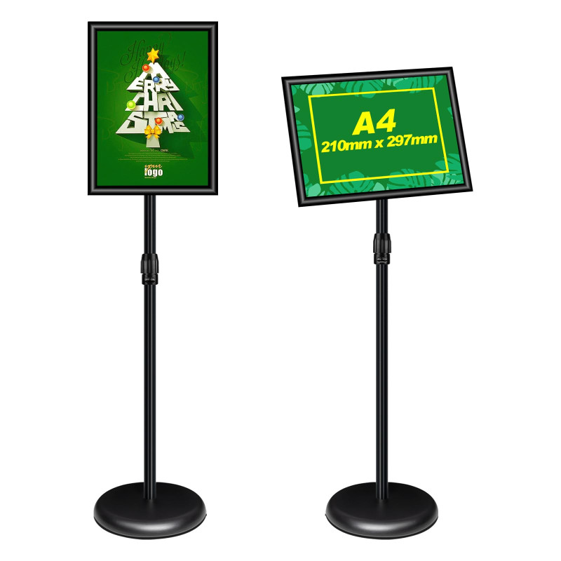 Mutualsign Porte affiche A4 Présentoir sur pied, Support pour affiche, Présentoir publicitaire remplaçable, Support de signe en Mutualsign Porte affiche A4 Présentoir sur pied, Support pour affiche, Présentoir publicitaire remplaçable, Support de signe en