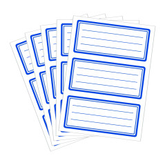 TopStick 1346 Étiquettes de livre ligné (76 x 35 mm, 50 feuilles, papier, mat) auto-adhésives, autocollants scolaires neutres po