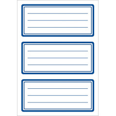 TopStick 1346 Étiquettes de livre ligné (76 x 35 mm, 50 feuilles, papier, mat) auto-adhésives, autocollants scolaires neutres po