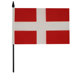 AZ FLAG - Drapeau De Table Savoie 21x14 cm - Petit Drapeau Savoyard De Bureau 100% Polyester Avec Hampe De 25cm Et Socle En Plas