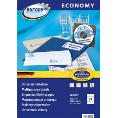 europe 100 ?tiquettes pour inkjet/laser/copieur, 70x37,1mm