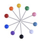 Outus Lot de 500 punaises en Plastique à tête Ronde avec Pointes en Acier (Multicolore, 0,3 cm) Outus Lot de 500 punaises en Plastique à tête Ronde avec Pointes en Acier (Multicolore, 0,3 cm)