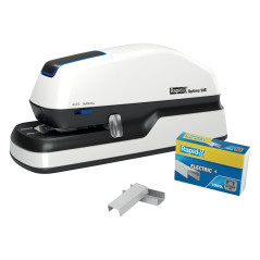 RAPID Optima 20E - Agrafeuse de Bureau Automatique, Agrafeuse Électrique Sans Contact avec 1000 Agrafes Incluses, Capacité 20 Fe