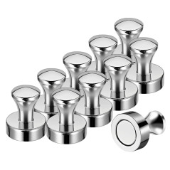 Wukong 20×25mm | 10 pièces Aimant Neodyme Petit Aimants Puissant Forts Punaise en Acier Inoxydable, pour Tableaux Magnétiques, T