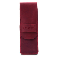 Londo Étui en Cuir Véritable pour Stylos et Crayons avec Fermeture – Trousse à Stylos, Pochette de Fournitures de Bureau et Voya