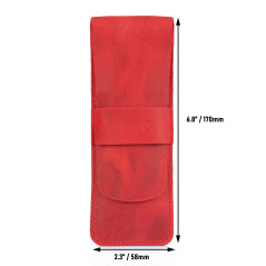 Londo Étui en Cuir Véritable pour Stylos et Crayons avec Fermeture – Trousse à Stylos, Pochette de Fournitures de Bureau et Voya