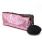 Grande Trousse à Paillettes Arc-en-Ciel réversible pour l'école et Le Maquillage, Rose + doré, Moderne Grande Trousse à Paillettes Arc-en-Ciel réversible pour l'école et Le Maquillage, Rose + doré, Moderne