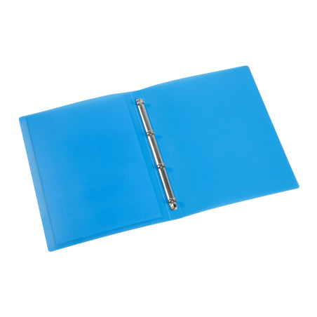 Viquel - Classeur souple a4 personnalisable - 4 anneaux - Dos 2.5cm - Bleu translucide