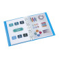 Viquel - Classeur souple a4 personnalisable - 4 anneaux - Dos 2.5cm - Bleu translucide Viquel - Classeur souple a4 personnalisable - 4 anneaux - Dos 2.5cm - Bleu translucide