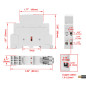 Heschen Contacteur ca domestique, HS1-25, 2 pôles 1NO 1NC, CA 220V/240V tension de bobine, 35mm montage sur Rail DIN Heschen Contacteur ca domestique, HS1-25, 2 pôles 1NO 1NC, CA 220V/240V tension de bobine, 35mm montage sur Rail DIN
