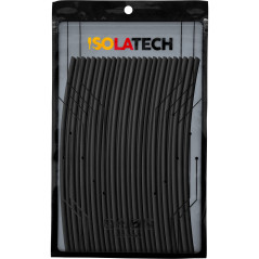 ISOLATECH Gaine thermorétractable 3:1 set sans colle noir Ø3mm 5,0 mètres en 25pcs x 20cm pour aux UV réparation sans marquage p