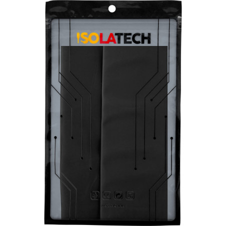 ISOLATECH Gaine thermorétractable 3:1 set avec adhésif noir Ø40mm 0,4 mètres en 2pcs x 20cmrésistant aux UV non marqué étanche à