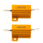 Mdurian 2 X Résistances 25W 2 Ohm 5% Aluminium Boîtier Résistances de Charge Châssis Monté Logement Plaque d'or Fil Enroulé Mdurian 2 X Résistances 25W 2 Ohm 5% Aluminium Boîtier Résistances de Charge Châssis Monté Logement Plaque d'or Fil Enroulé