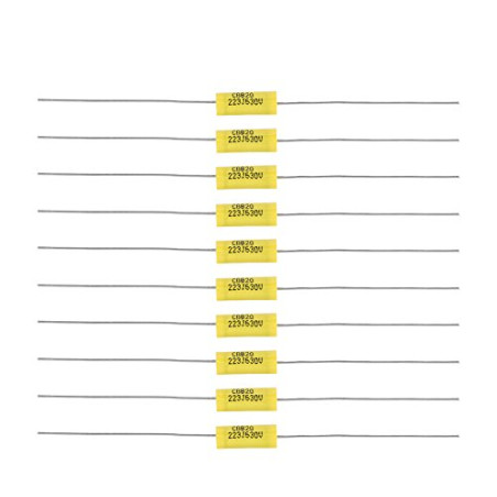 10 Pièces Condensateur Film Polyester Axial Mylar 0.022uF 630V Haute Précision pour Amplificateur Radio et Réparation Audio avec