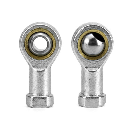 QWORK® 2 Pièces 8mm Embout Roulement à Rotule M8 x 1.25, Femelle Filétage Auto-Lubrifiantes