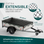 CargoVA - Filet Extensible pour remorque 1,5x2,2 jusqu'à 2,5x3,5M - Filet élastique Noir avec Corde élastique et marquage des Co CargoVA - Filet Extensible pour remorque 1,5x2,2 jusqu'à 2,5x3,5M - Filet élastique Noir avec Corde élastique et marquage des Co