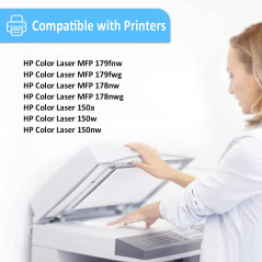 LAIPENG 117A W2070A Cartouche Toner Noir Compatible pour HP 150a 150w 150nw MFP 178nw 178nwg 179fnw 179fwg Imprimantes Laser ave