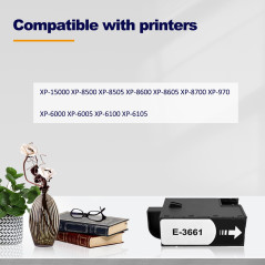 LAIPENG T3661 Boîte d'entretien d'encre C13T366100 Compatible pour Epson Expression Photo HD XP-15000 XP-8500 XP-8505 XP-8600 XP