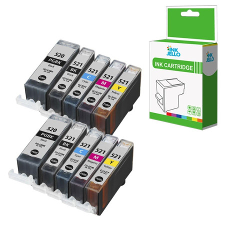InkJello Compatible Cartouche d'encre de Remplacement pour Canon Pixma iP3600 iP4600 iP4700 MP540 MP550 MP560 MP620 MP630 MP640