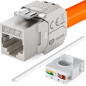 HB-DIGITAL 1x Module Keystone RJ45 CAT 7 Métallique Blindé STP AWG 22-24 Sans Outil pour Câble Ethernet LAN, Panneau de Brassage HB-DIGITAL 1x Module Keystone RJ45 CAT 7 Métallique Blindé STP AWG 22-24 Sans Outil pour Câble Ethernet LAN, Panneau de Brassage