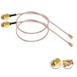 Vecys 2 Pièces U.F.L1 vers SMA Mâle Câble Coaxial à Faible Perte 12 "/30CM RG178 Câble Coaxial en Queue de Cochon pour Routeurs Vecys 2 Pièces U.F.L1 vers SMA Mâle Câble Coaxial à Faible Perte 12 "/30CM RG178 Câble Coaxial en Queue de Cochon pour Routeurs