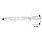 Cordial Câble jack insert 1,5 m fiche Rean CFY 1.5 VPP - Câble d'Insertion