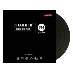 THAKKER Silicone Mat Black - Tapis Silicone Antistatique pour Plateau tournant - Noir | 3 mm d'épaisseur | 298 mm de diamètre | 