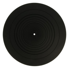THAKKER Silicone Mat Black - Tapis Silicone Antistatique pour Plateau tournant - Noir | 3 mm d'épaisseur | 298 mm de diamètre | 