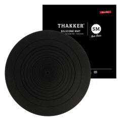 THAKKER Silicone Mat Black - Tapis Silicone Antistatique pour Plateau tournant - Noir | 3 mm d'épaisseur | 298 mm de diamètre | 