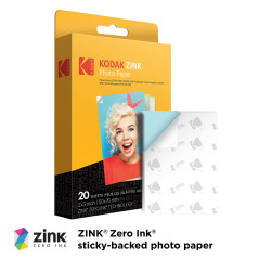 KODAK Step Imprimante photo instantanée avec technologie Zink Zero Ink (Blanc) Pack cadeau, 2 x 3