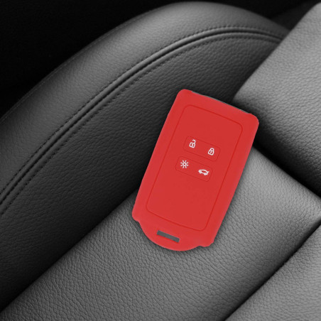 kwmobile Accessoire clé de Voiture Compatible avec Renault Smart Key 4-Bouton (Keyless Go Uniquement) - Coque en Silicone Souple