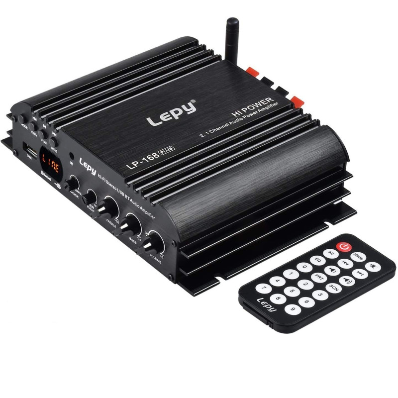 DollaTek LEPY LP-168 Plus Bluetooth 2.1 Chaîne IR 2X 45W 1x 68W Hi-FI Amplificateur de Voiture stéréo numérique Audio USB MP3 MP DollaTek LEPY LP-168 Plus Bluetooth 2.1 Chaîne IR 2X 45W 1x 68W Hi-FI Amplificateur de Voiture stéréo numérique Audio USB MP3 MP