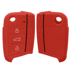 kwmobile Coque clé de Voiture Compatible avec VW Golf 7 MK7 3-Bouton Accessoire clé Voiture - Protection étui Souple en Silicone