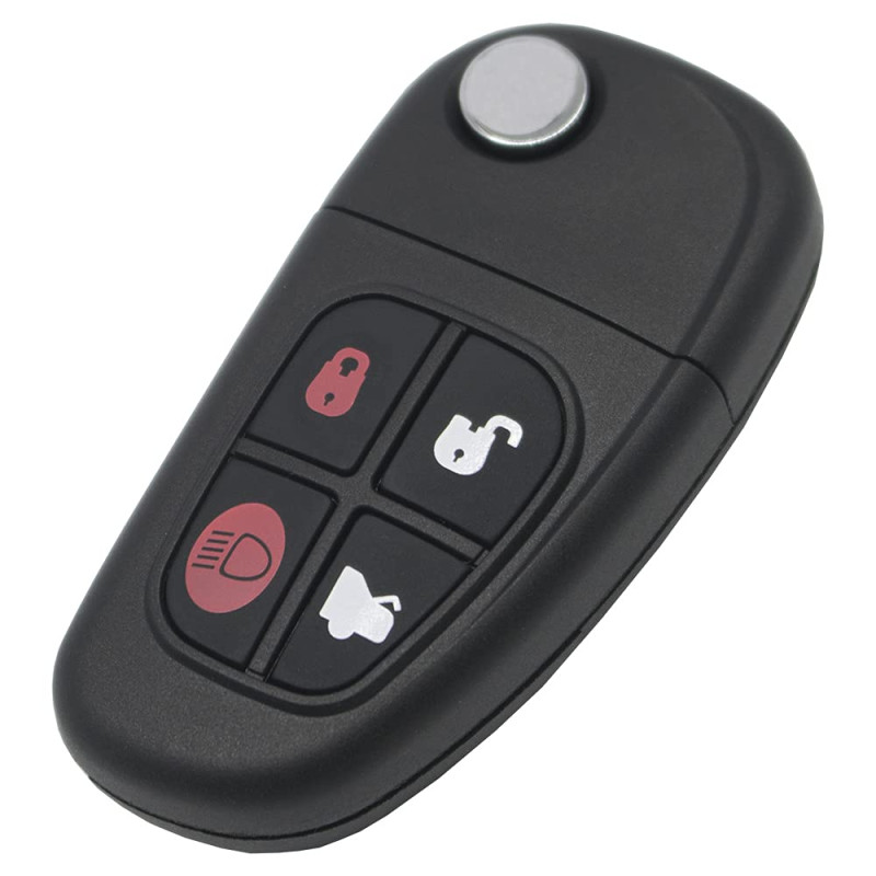 Coque de clé de Voiture 4 Boutons FO21 Lame Non coupée pour Jaguar X-Type S-Type XF XJ XE XJR 1999-2009 Coque de clé de Voiture 4 Boutons FO21 Lame Non coupée pour Jaguar X-Type S-Type XF XJ XE XJR 1999-2009