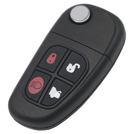 Coque de clé de Voiture 4 Boutons FO21 Lame Non coupée pour Jaguar X-Type S-Type XF XJ XE XJR 1999-2009