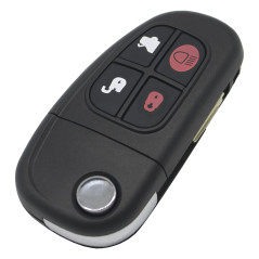 Coque de clé de Voiture 4 Boutons FO21 Lame Non coupée pour Jaguar X-Type S-Type XF XJ XE XJR 1999-2009