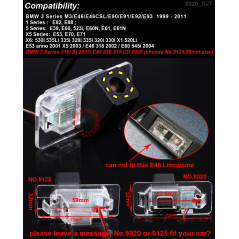 Vue Arrière de Voiture 170 Degré Angles de Vision Camera de Recul Voiture étanche pour BMW X Series 1 Series 3 Series 5 Series E