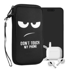 kwmobile Housse de Protection pour Smartphone XL - 6,7/6,8" - Sacoche de Protection pour Téléphone Portable en Néoprène Don't To