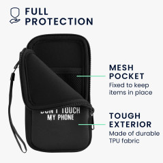 kwmobile Housse de Protection pour Smartphone XL - 6,7/6,8" - Sacoche de Protection pour Téléphone Portable en Néoprène Don't To