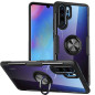 Coque Pour Huawei P30 Pro,Étui protection armure conception fibre verre cristal clair avec un support rotatif à 360 degrés prise Coque Pour Huawei P30 Pro,Étui protection armure conception fibre verre cristal clair avec un support rotatif à 360 degrés prise