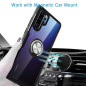 Coque Pour Huawei P30 Pro,Étui protection armure conception fibre verre cristal clair avec un support rotatif à 360 degrés prise Coque Pour Huawei P30 Pro,Étui protection armure conception fibre verre cristal clair avec un support rotatif à 360 degrés prise