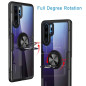 Coque Pour Huawei P30 Pro,Étui protection armure conception fibre verre cristal clair avec un support rotatif à 360 degrés prise Coque Pour Huawei P30 Pro,Étui protection armure conception fibre verre cristal clair avec un support rotatif à 360 degrés prise