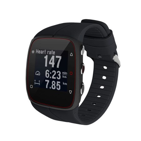 kwmobile Bracelet compatible avec Polar M400 / M430 bracelet - Bracelet de rechange pour fitness tracker en TPU - noir