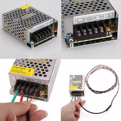 Mintice Convertisseur AC 110V-220V à DC 24V 5A 120W pilote Commutateur interrupteur alimentation à découpage Transformateur Adap