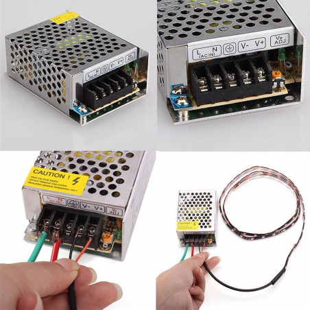 Mintice Convertisseur AC 110V-220V à DC 24V 5A 120W pilote Commutateur interrupteur alimentation à découpage Transformateur Adap