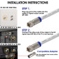 RELIAGINT Câble coaxial TV RG6 1m – 75 Ohm, câble antenne TV et satellite avec connecteurs F et coupleur F81 pour rallonge, cuiv RELIAGINT Câble coaxial TV RG6 1m – 75 Ohm, câble antenne TV et satellite avec connecteurs F et coupleur F81 pour rallonge, cuiv