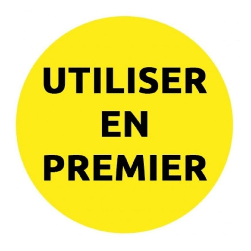 AVERY - 300 Étiquettes Jaunes Amovibles en Rouleau Pré-Imprimées "UTILISER EN PREMIER" Traçabilité Alimentaire - Format 40 mm AVERY - 300 Étiquettes Jaunes Amovibles en Rouleau Pré-Imprimées "UTILISER EN PREMIER" Traçabilité Alimentaire - Format 40 mm