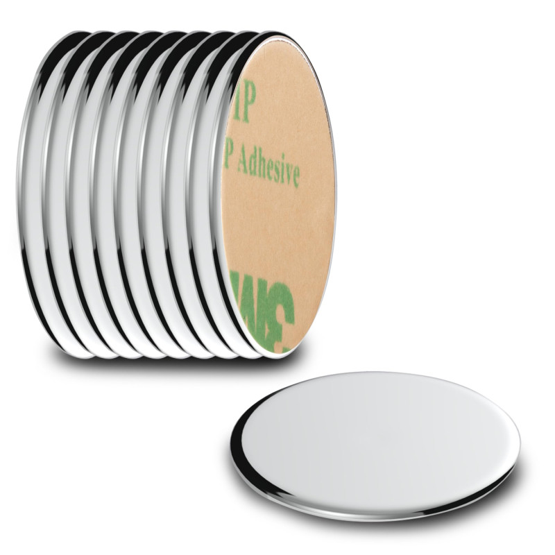 ECENCE Aimants en néodyme 10 Aimants frigo circulaires adhésifs - 22x1mm - Revêtement haut de gamme NiCuNi, Aimant puissant auto ECENCE Aimants en néodyme 10 Aimants frigo circulaires adhésifs - 22x1mm - Revêtement haut de gamme NiCuNi, Aimant puissant auto